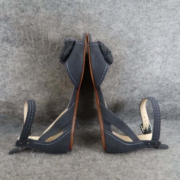 Vera Wang Lavender Shoes Womens 7 Sandal Flats Ankle Strap Fringe Bow Fashion - Picture 9 of 14